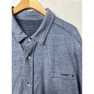 Tommy‎ Bahama Isla Indigozone Mens Long Sleeve Button Up Shirt XXL Heather Blue